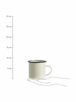 Nordal Tasse émaillée avec bord peint à la main Ginger, 2 élém., Ø 10 x haut. 8 cm, 350 ml -Cuisine Soldes 2022 Tasse emaillee avec bord peint a la main Ginger 2 elem 2