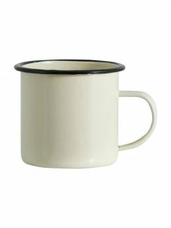 Nordal Tasse émaillée avec bord peint à la main Ginger, 2 élém., Ø 10 x haut. 8 cm, 350 ml
