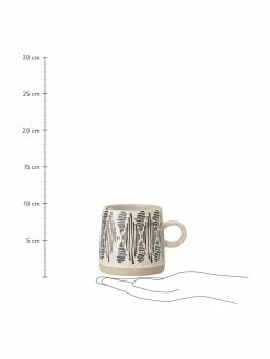 Bloomingville Tasse en grès à imprimé ethnique, 4 élém., Ø 9 x haut. 9 cm, 350 ml -Cuisine Soldes 2022 Tasse en gres a imprime ethnique 4 elem 2