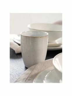 Westwing Collection Tasse en grès beige faite main Thalia, 2 pièces, Ø 9 x haut. 11 cm, 370 ml -Cuisine Soldes 2022 Tasse en gres beige faite main Thalia 2 pieces 2