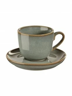 Asa Tasse en grès faite main Eucalyptus, 2 pièces, Ø 9 x haut. 8 cm, 230 mlDisponibilité limitée