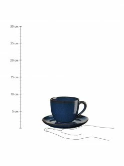 Asa Tasse en grès faite main Midnight, 2 pièces, Ø 9 x haut. 8 cm, 230 ml -Cuisine Soldes 2022 Tasse en gres faite main Midnight 2 pieces 2