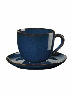 Asa Tasse en grès faite main Midnight, 2 pièces, Ø 9 x haut. 8 cm, 230 ml