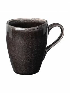Broste Copenhagen Tasse en grès faite main Nordic Coal, 6 pièces de différentes tailles, Ø 8 x haut. 10 cm, 250 ml