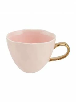 Urban Nature Culture Tasse en grès poignée dorée Good Morning, Ø 11 x haut. 8 cm, 350 ml