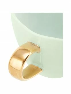 Urban Nature Culture Tasse en grès vert menthe avec poignée dorée Good Morning, Ø 11 x haut. 8 cm, 350 ml -Cuisine Soldes 2022 Tasse en gres vert menthe avec poignee doree Good Morning 4