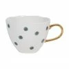 Urban Nature Culture Tasse en porcelaine avec poignée dorée Good Morning, Ø 11 x haut. 8 cm, 350 ml