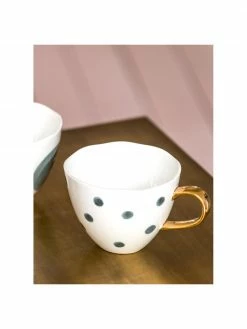 Urban Nature Culture Tasse en porcelaine avec poignée dorée Good Morning, Ø 11 x haut. 8 cm, 350 ml -Cuisine Soldes 2022 Tasse en porcelaine avec poignee doree Good Morning 8