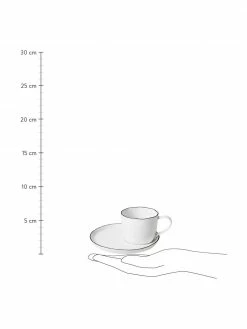 Broste Copenhagen Tasse en porcelaine blanche avec sous-tasse faite à la main Salt, Ø 8 x haut. 7 cm, 150 ml -Cuisine Soldes 2022 Tasse en porcelaine blanche avec sous tasse faite a la main Salt 2
