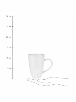 Broste Copenhagen Tasse en porcelaine faite main Salt, 6 pièces, Ø 8 x haut. 12 cm, 300 ml -Cuisine Soldes 2022 Tasse en porcelaine faite main Salt 6 pieces 2