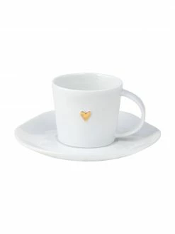 Räder Tasse espresso avec sous-tasse porcelaine Heart, Ø 6 x haut. 5 cm, 80 ml