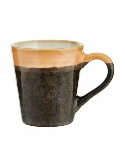 HKliving Tasse expresso rétro faite main 70's, 4 élém., Ø 6 x haut. 6 cm, 80 ml -Cuisine Soldes 2022 Tasse expresso retro faite main 70s 4 elem 5