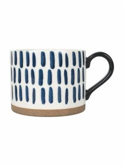 Villa D'Este Home Tivoli Tasse grès cérame bleu/blanc Masai, 2 élém., Ø 8 x haut. 8 cm, 400 ml -Cuisine Soldes 2022 Tasse gres cerame bleublanc Masai 2 elem 11