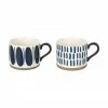 Villa D'Este Home Tivoli Tasse grès cérame bleu/blanc Masai, 2 élém., Ø 8 x haut. 8 cm, 400 ml -Cuisine Soldes 2022 Tasse gres cerame bleublanc Masai 2 elem 6