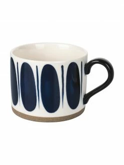 Villa D'Este Home Tivoli Tasse grès cérame bleu/blanc Masai, 2 élém., Ø 8 x haut. 8 cm, 400 ml -Cuisine Soldes 2022 Tasse gres cerame bleublanc Masai 2 elem 9