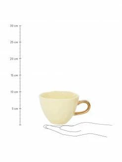 Urban Nature Culture Tasse jaune avec poignée dorée Good Morning, Ø 11 x haut. 8 cm, 350 ml -Cuisine Soldes 2022 Tasse jaune avec poignee doree Good Morning 3