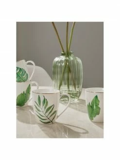 Westwing Collection Tasse porcelaine Fine Bone China motif tropical Timba, 4 élém., Ø 9 x 10 cm, 350 ml -Cuisine Soldes 2022 Tasse porcelaine Fine Bone China motif tropical Timba 4 elem 2