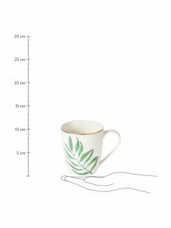 Westwing Collection Tasse porcelaine Fine Bone China motif tropical Timba, 4 élém., Ø 9 x 10 cm, 350 ml -Cuisine Soldes 2022 Tasse porcelaine Fine Bone China motif tropical Timba 4 elem 4
