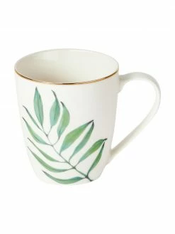 Westwing Collection Tasse porcelaine Fine Bone China motif tropical Timba, 4 élém., Ø 9 x 10 cm, 350 ml -Cuisine Soldes 2022 Tasse porcelaine Fine Bone China motif tropical Timba 4 elem 5