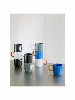 By On Tasse porcelaine bleu/brun Noor, 6 pièces, Ø 8 x haut. 8 cm, 250 ml -Cuisine Soldes 2022 Tasse porcelaine bleubrun Noor 6 pieces 3