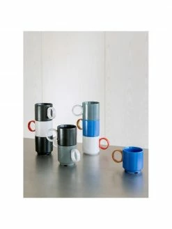 By On Tasse porcelaine noir/beige Noor, 6&nbsp;pi&egrave;ces, Ø 8 x haut. 8 cm, 250 ml -Cuisine Soldes 2022 Tasse porcelaine noirbeige Noor 6 pieces 3