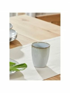 Westwing Collection Tasse rustique en grès bleu gris faite main Thalia, 2 pièces, Ø 9 x haut. 11 cm, 370 ml -Cuisine Soldes 2022 Tasse rustique en gres bleu gris faite main Thalia 2 pieces 2