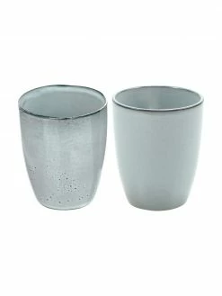 Westwing Collection Tasse rustique en grès bleu gris faite main Thalia, 2 pièces, Ø 9 x haut. 11 cm, 370 ml -Cuisine Soldes 2022 Tasse rustique en gres bleu gris faite main Thalia 2 pieces 5