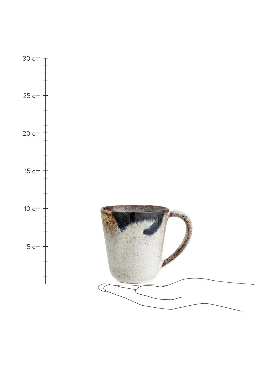 Bloomingville Tasse rustique en grès faite main Jules, 2 pièces, Ø 10 x haut. 10 cm, 500 mlSeulement 1 produit disponible 5 Bloomingville Tasse rustique en grès faite main Jules, 2 pièces, Ø 10 x haut. 10 cm, 500 mlSeulement 1 produit disponible – Image 3