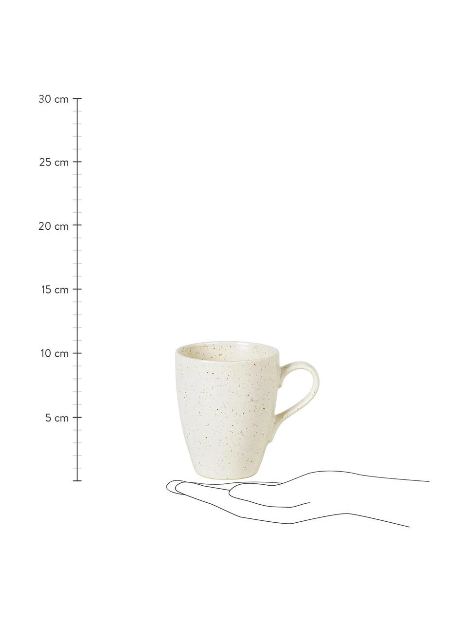 Broste Copenhagen Tasse rustique grès cérame faite main blanc crème Nordic Vanilla, 6 pièces, Ø 8 x haut. 10 cm, 250 ml 4 Broste Copenhagen Tasse rustique grès cérame faite main blanc crème Nordic Vanilla, 6 pièces, Ø 8 x haut. 10 cm, 250 ml – Image 2