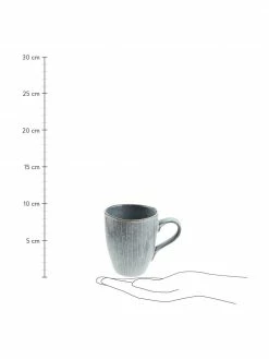 Broste Copenhagen Tasses à thé rustiques de différentes tailles Nordic Sea, 6 pièces, Ø 8 x haut. 10 cm, 250 ml -Cuisine Soldes 2022 Tasses a the rustiques de differentes tailles Nordic Sea 6 pieces 3
