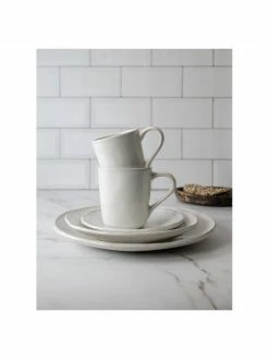 Dutch Rose Tasses en grès blanc Organic, 4 pièces, Ø 9 x 10 cm, 390 ml -Cuisine Soldes 2022 Tasses en gres blanc Organic 4 pieces 1
