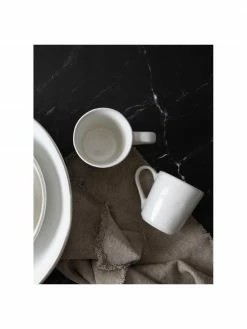 Dutch Rose Tasses en grès blanc Organic, 4 pièces, Ø 9 x 10 cm, 390 ml -Cuisine Soldes 2022 Tasses en gres blanc Organic 4 pieces 2