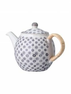 Bloomingville Théière fleurie en grès Elsa, 1,2 l, Ø 24 x haut. 16 cm, 1,2 L -Cuisine Soldes 2022 Theiere fleurie en gres Elsa 12 l 4