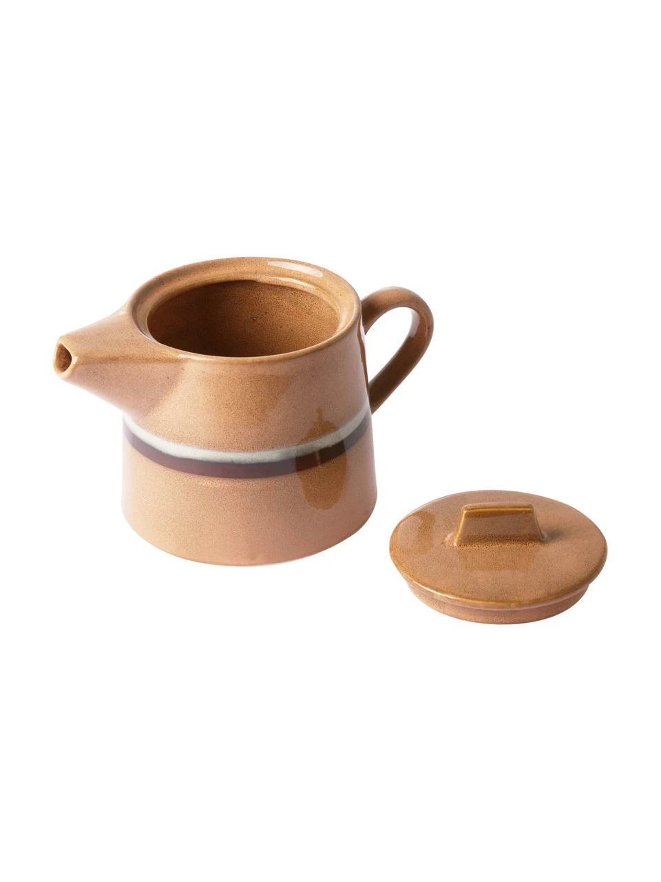 HKliving Théière rétro en céramique faite à la main 70's, 1,2 l, 1,2 l 6 HKliving Théière rétro en céramique faite à la main 70's, 1,2 l, 1,2 l – Image 4