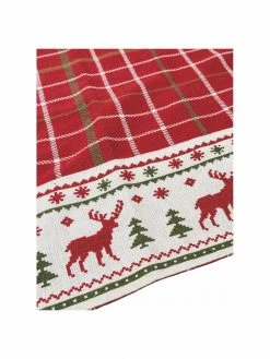Villa D'Este Home Tivoli Torchon Noël Tartan Reindeer, larg. 50 x long. 70 cm -Cuisine Soldes 2022 Torchon Noel Tartan Reindeer 2