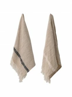 Bloomingville Torchon coton beige Nature, 2 pièces, larg. 45 x long. 70 cm -Cuisine Soldes 2022 Torchon coton beige Nature 2 pieces 3
