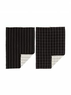 Nordal Torchon en coton Rick, 2 élém., larg. 50 x long. 70 cm