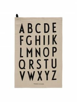 Design Letters Torchon en coton avec abécédaire Classic, 2 pièces, larg. 40 x long. 60 cm