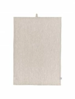 Torchon en lin beige Olga, 2 pièces, larg. 50 x long. 70 cm