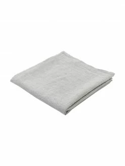 Torchon en lin gris Olga, 2 pièces, Pour 4 à 6 pers. (larg. 145 x long. 200 cm)
