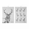Proflax Torchons avec motif cerf Hjort, 2 élém., larg. 50 x long. 70 cm -Cuisine Soldes 2022 Torchons avec motif cerf Hjort 2 elem 1
