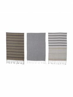 Bloomingville Torchons en coton Mara, 3 élém., larg. 45 x long. 70 cm