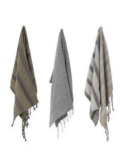 Bloomingville Torchons en coton Mara, 3 élém., larg. 45 x long. 70 cm -Cuisine Soldes 2022 Torchons en coton Mara 3 elem 4