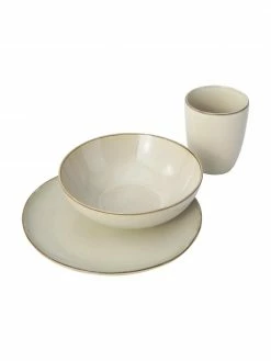 Westwing Collection Vaisselle à petit déjeuner beige fait main Thalia, 4 personnes (12 élém.), Ø 23 x haut. 3 cm -Cuisine Soldes 2022 Vaisselle a petit dejeuner beige fait main Thalia 4 personnes 12 elem 4