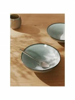 Westwing Collection Vaisselle à petit déjeuner bleu gris fait main Thalia, 4 personnes (12 élém.), 4 personnes (12 élém.) -Cuisine Soldes 2022 Vaisselle a petit dejeuner bleu gris fait main Thalia 4 personnes 12 elem 2