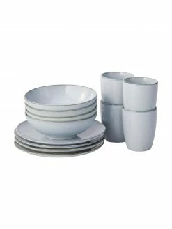 Westwing Collection Vaisselle à petit déjeuner bleu gris fait main Thalia, 4 personnes (12 élém.), Ø 23 x haut. 3 cm 11 Westwing Collection Vaisselle à petit déjeuner bleu gris fait main Thalia, 4 personnes (12 élém.), Ø 23 x haut. 3 cm -Cuisine Soldes 2022 Vaisselle a petit dejeuner bleu gris fait main Thalia 4 personnes 12 elem 9