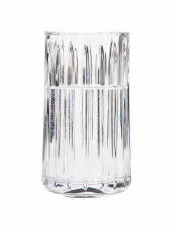 Verre Long drink avec structure rainurée Hudson, 6 pièces, Ø 8 x haut. 14 cm, 400 ml