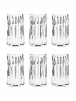 Verre Long drink avec structure rainurée Hudson, 6 pièces, Ø 8 x haut. 14 cm, 400 ml -Cuisine Soldes 2022 Verre Long drink avec structure rainuree Hudson 6 pieces 3