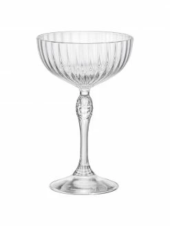 Verre à cocktail avec structure rainurée America's Cocktail, 4 pièces, Ø 9 x haut. 16 cm, 220 ml