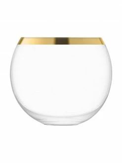 Lsa International Verre à cocktail soufflé bouche avec bord doré Luca, 2 pièces, Ø 9 x haut. 8 cm, 330 ml